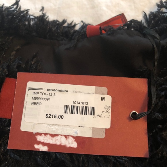 IMPERIAL black shaggy crop top size medium - Picture 10 of 10